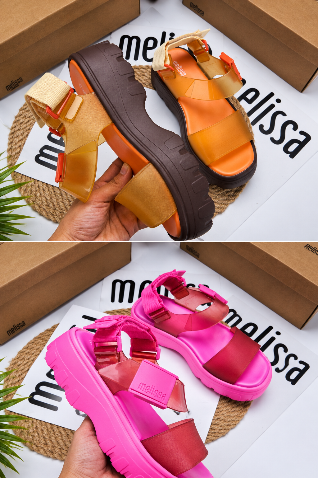 Melissa thick sole height increasing jelly shoe