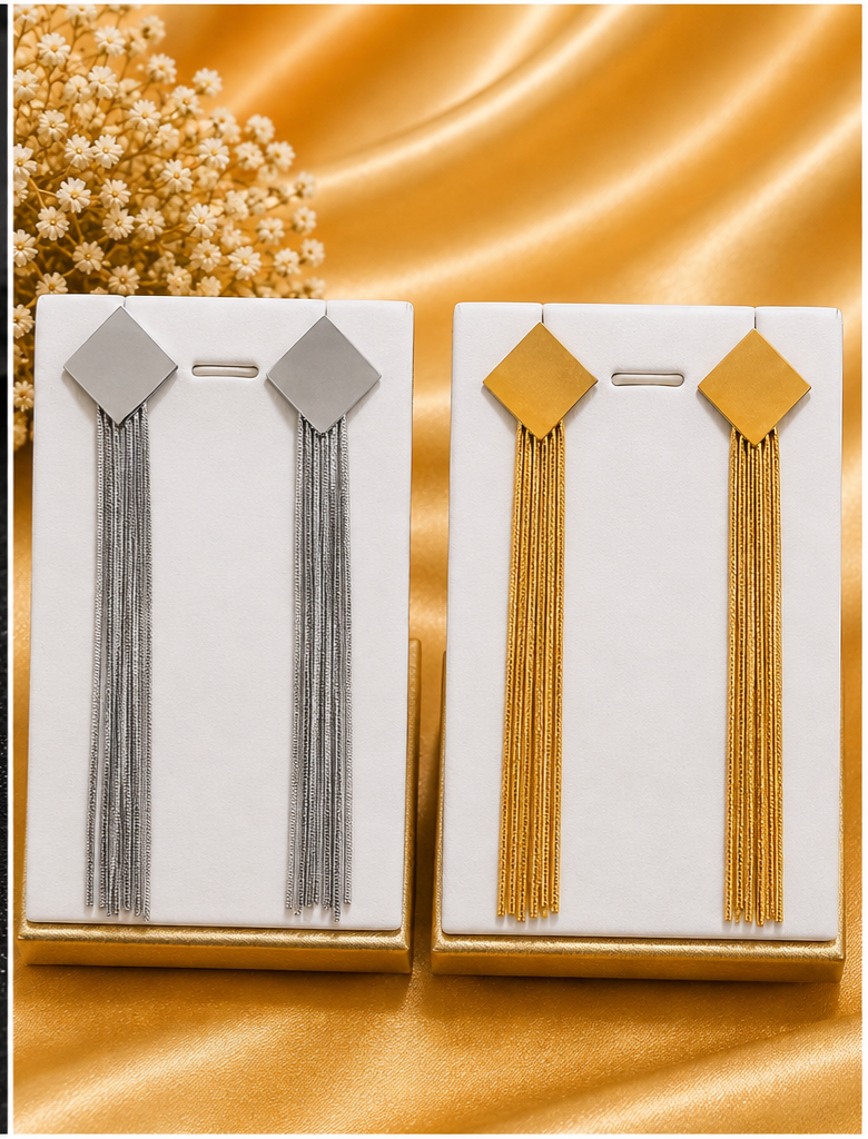 Stainless steel drop earrings 