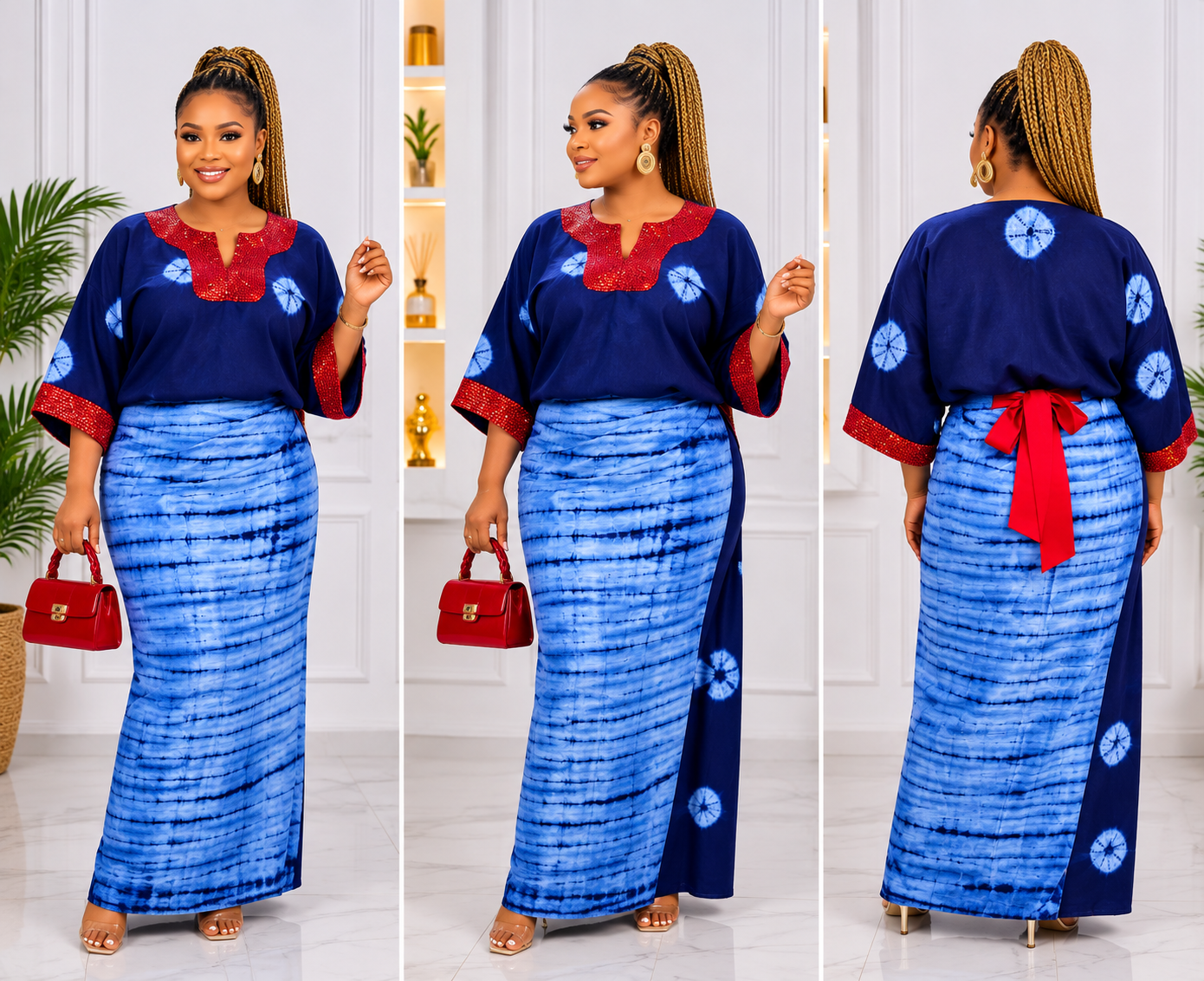 Beaded iro and buba in alarodudu sdire design