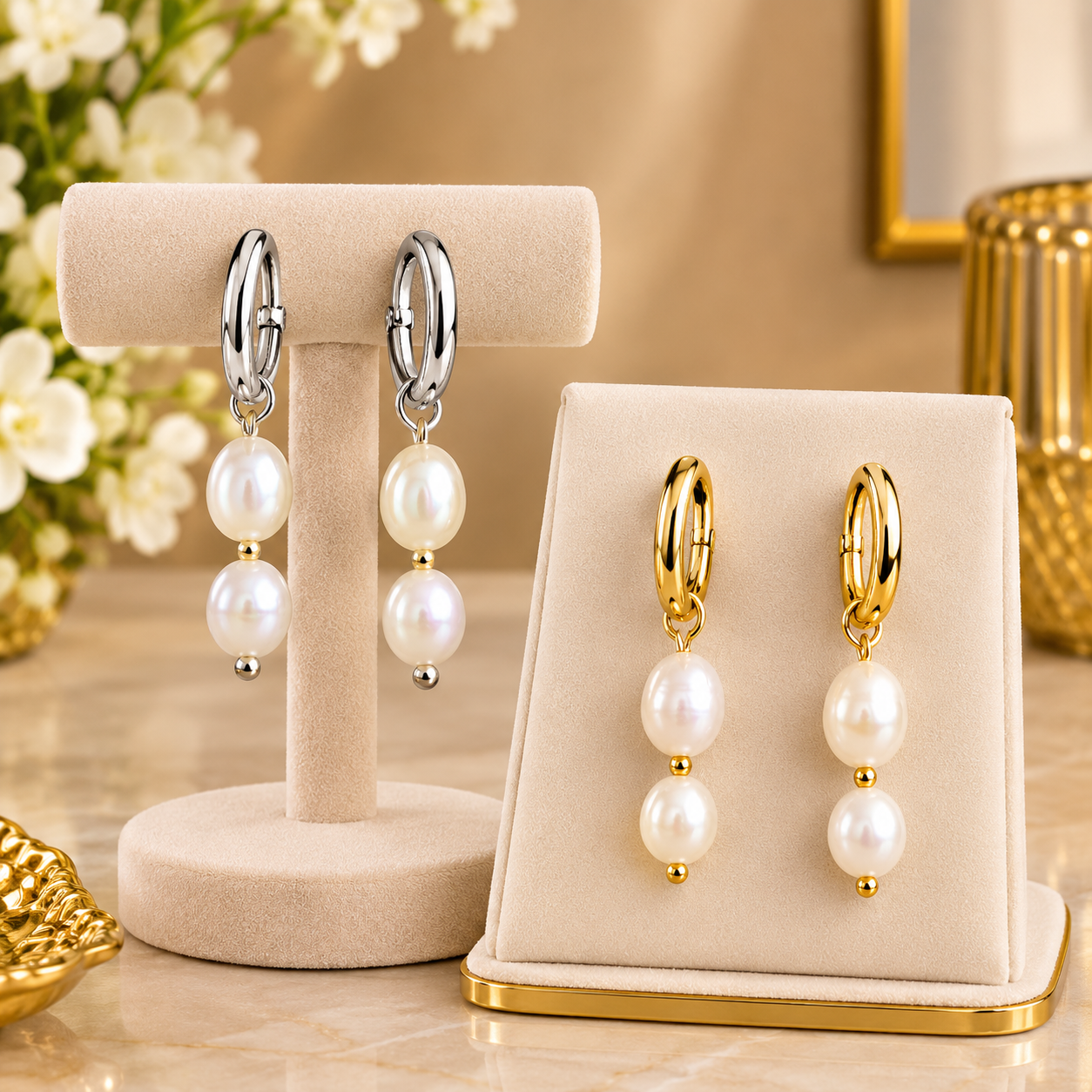 Fresh water pearl earrings 