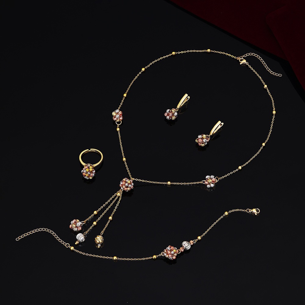 Flower Tassle jewelry set