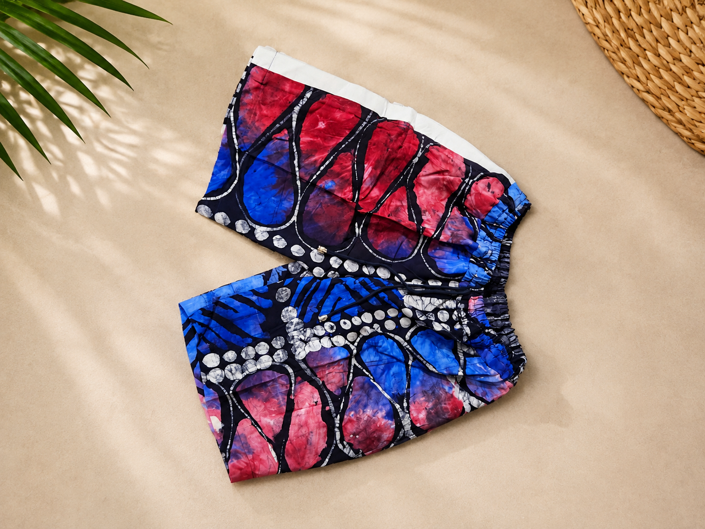 Adire crepe shorts