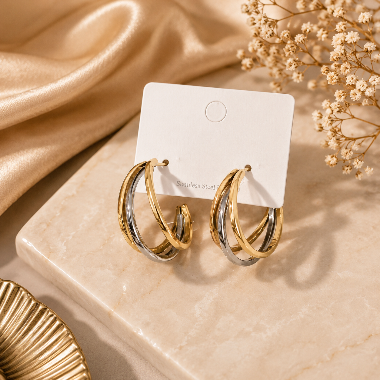 2 tone earrings