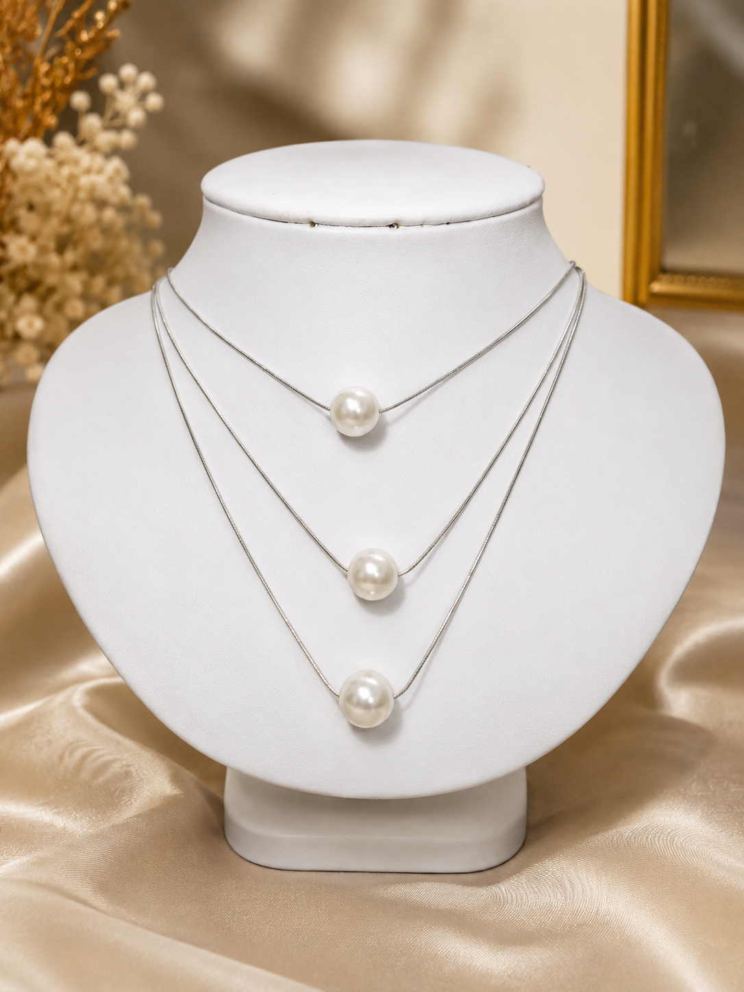 3 steps chain with beads 