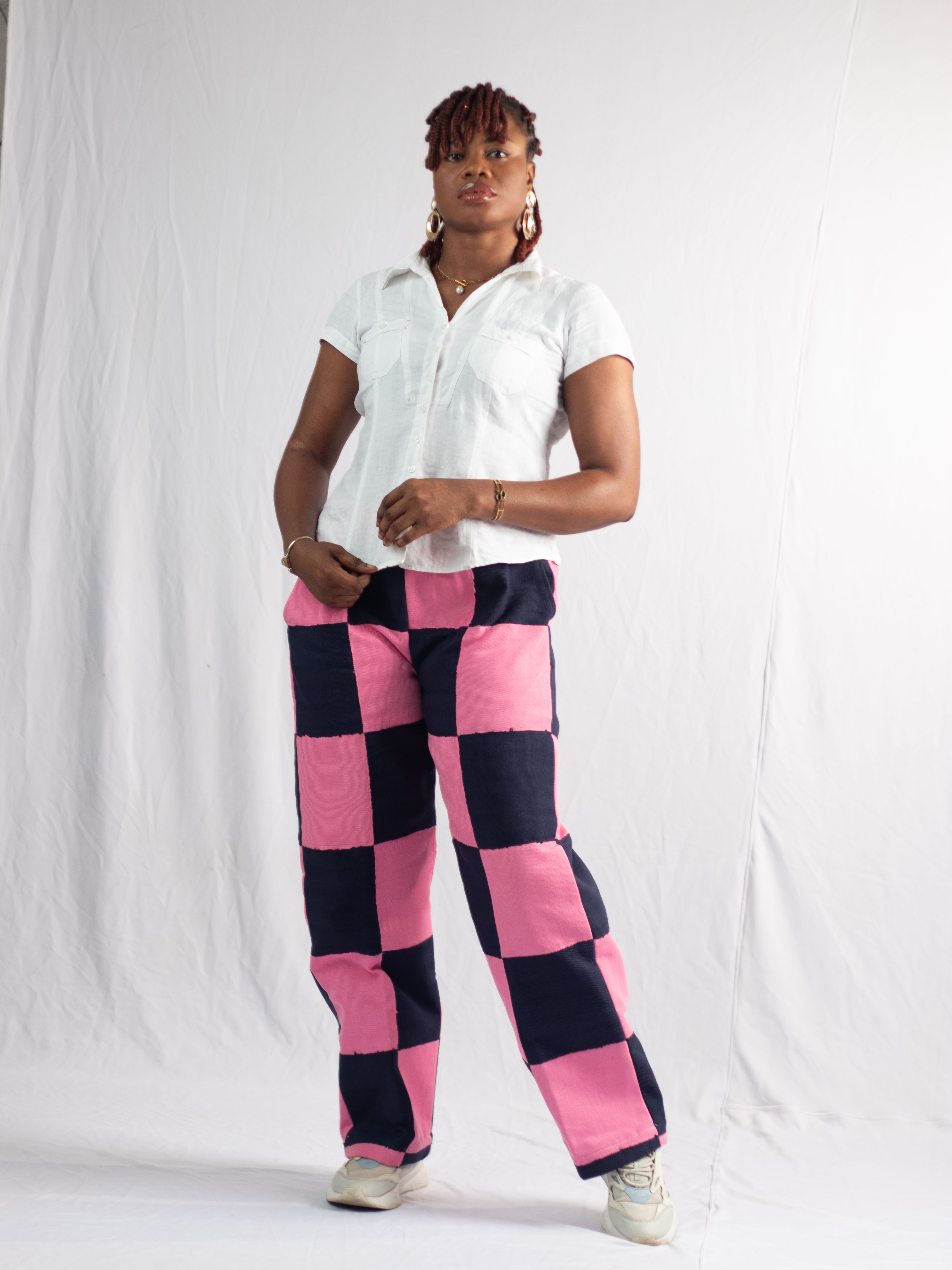 Aso oke basket pants